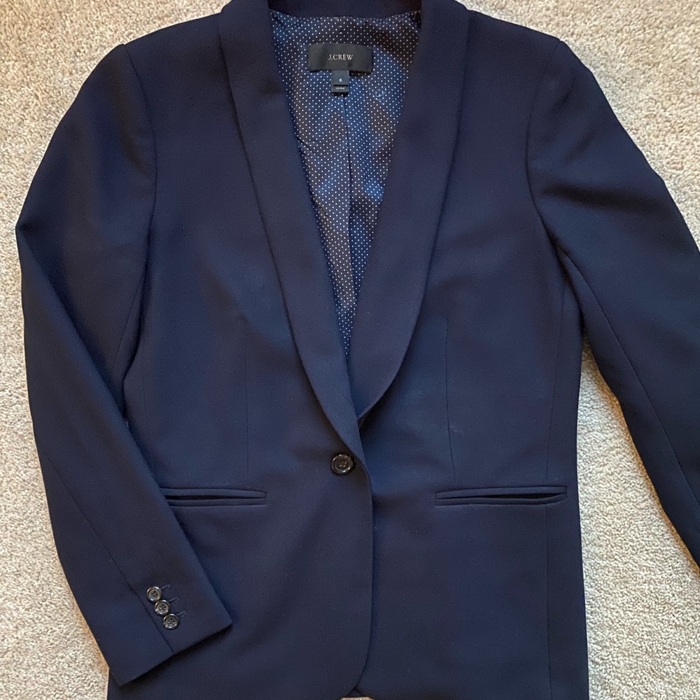 JCrew Navy Women’s Wool Blazer size 6